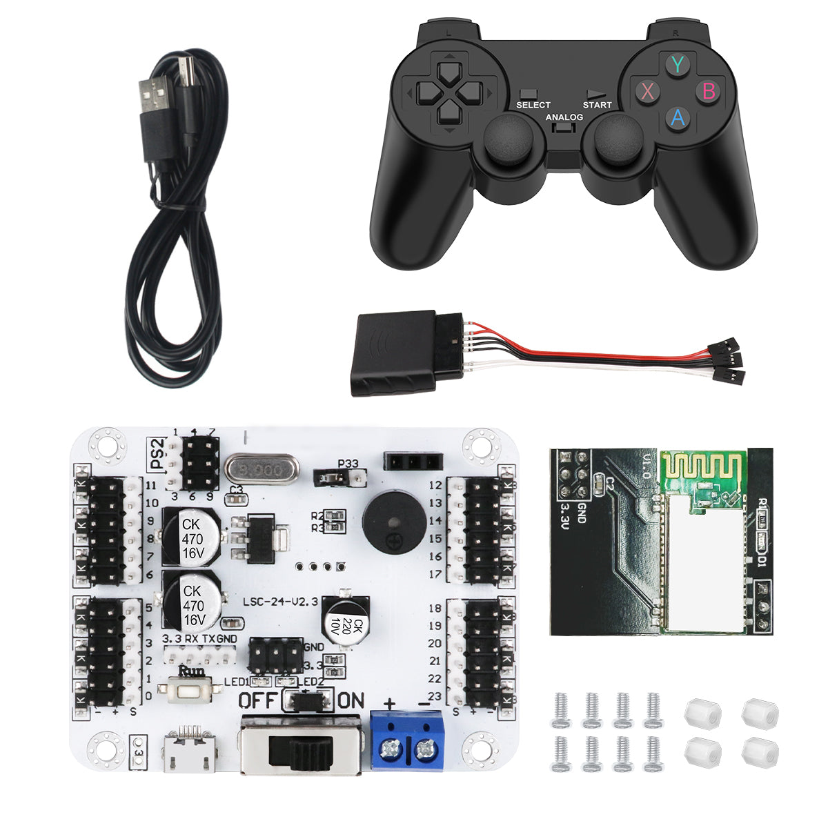 LSC-24: Hiwonder 24 Channel Digital Servo Controller with 16M Memory/Arduino Compatible LSC-24: Hiwonder 24 Channel Digital Servo Controller with 16M Memory/Arduino Compatible